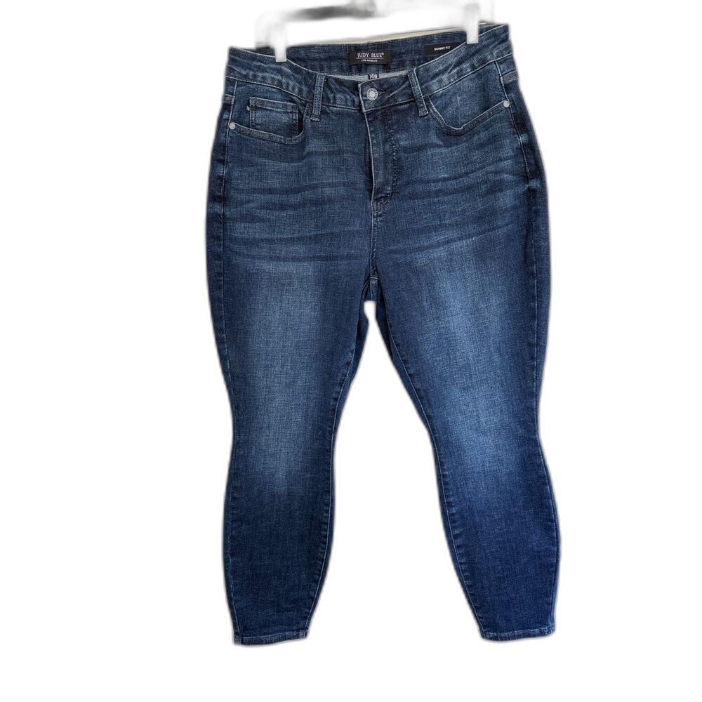 Judy Blue 14W High Rise Dark Wash Skinny Fit Stretch Jeans Size 14W